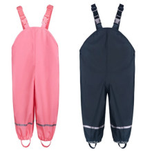 Hot selling children rain bib pants waterproof rain jacket and pants